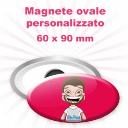 Magnete ovale personalizzato 90x65