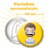 Spilla portafoto personalizzata Ø 100 mm 