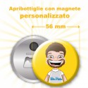 Apribottiglie con magnete personalizzato Ø 56 mm 