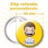 Clip rotonda personalizzata Ø 50 mm 
