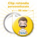 Clip rotonda personalizzata Ø 56 mm 