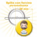 Spilla a forcina personalizzata Ø 38 mm 