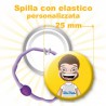 Spilla con elastico personalizzata Ø 25 mm 