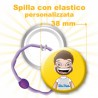 Spilla con elastico personalizzata Ø 38 mm 