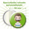 Specchietto rotondo personalizzato Ø 58 mm