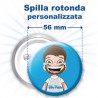 Spilla rotonda personalizzata Ø 56 mm