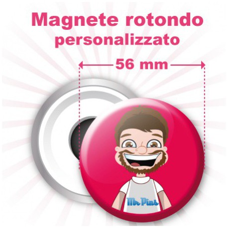 Magnete rotondo personalizzato Ø 56 mm