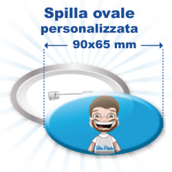 Spilla ovale personalizzata...