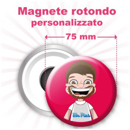 Magnete rotondo personalizzato Ø 75 mm