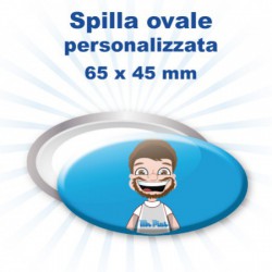 Spilla ovale personalizzata...