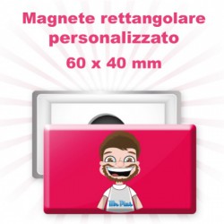 Magnete rettangolare personalizzato 40x60 mm 